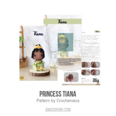 Princess tiana amigurumi pattern by Crocheniacs