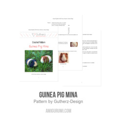 Guinea Pig Mina amigurumi pattern by Gutherz Design