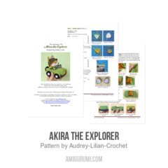 Akira the Explorer amigurumi pattern by Audrey Lilian Crochet