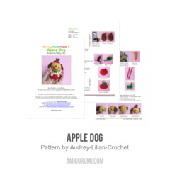 Apple Dog amigurumi pattern by Audrey Lilian Crochet