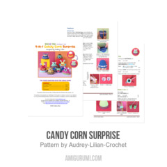 Candy Corn Surprise amigurumi pattern by Audrey Lilian Crochet