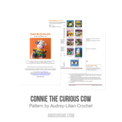 Connie the Curious Cow amigurumi pattern by Audrey Lilian Crochet