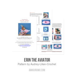 Erin the Aviator amigurumi pattern by Audrey Lilian Crochet