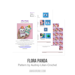 Flora Panda amigurumi pattern by Audrey Lilian Crochet