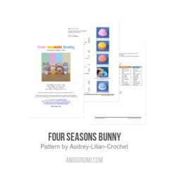 Four Seasons Bunny amigurumi pattern by Audrey Lilian Crochet