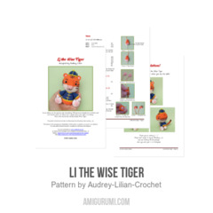 Li the Wise Tiger amigurumi pattern by Audrey Lilian Crochet