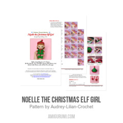 Noelle the Christmas Elf Girl amigurumi pattern by Audrey Lilian Crochet