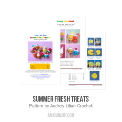 Summer Fresh Treats amigurumi pattern by Audrey Lilian Crochet