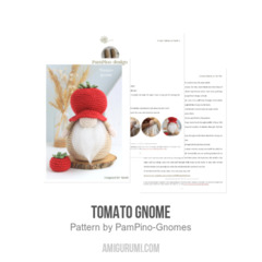 Tomato Gnome amigurumi pattern by PamPino Gnomes