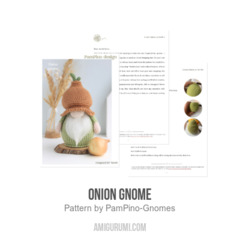 Onion gnome amigurumi pattern by PamPino Gnomes