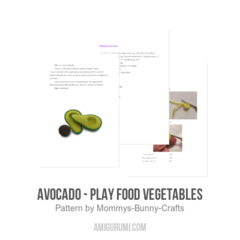 Avocado - Play food vegetables amigurumi pattern by Mommys Bunny Crafts