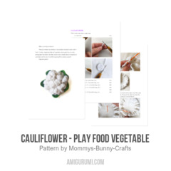 Cauliflower - Play food vegetable amigurumi pattern by Mommys Bunny Crafts