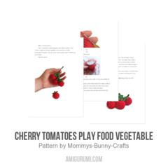 Cherry tomatoes Play food vegetable amigurumi pattern by Mommys Bunny Crafts