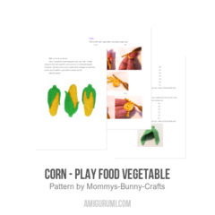 Corn - Play food vegetable amigurumi pattern by Mommys Bunny Crafts
