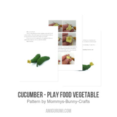 Cucumber - Play food vegetable amigurumi pattern by Mommys Bunny Crafts