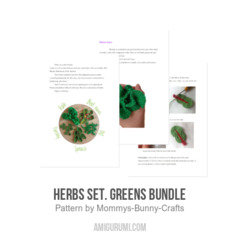 Herbs set. Greens bundle amigurumi pattern by Mommys Bunny Crafts