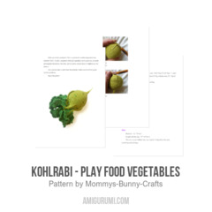 Kohlrabi - Play food vegetables amigurumi pattern by Mommys Bunny Crafts