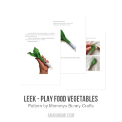 Leek - Play food vegetables amigurumi pattern by Mommys Bunny Crafts