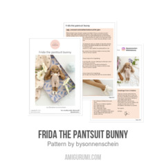 Frida the pantsuit Bunny amigurumi pattern by bysonnenschein