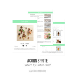 Acorn Sprite amigurumi pattern by Critter Stitch
