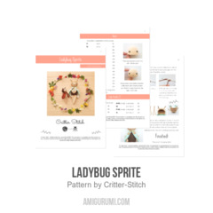 Ladybug Sprite amigurumi pattern by Critter Stitch