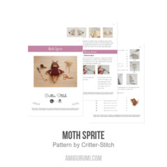 Moth Sprite amigurumi pattern by Critter Stitch