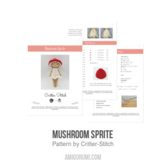 Mushroom Sprite amigurumi pattern by Critter Stitch