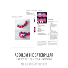 Absolom the Caterpillar amigurumi pattern by The Flying Dutchman Crochet Design