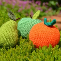 Apple, Pear, Orange amigurumi by The Flying Dutchman Crochet Design