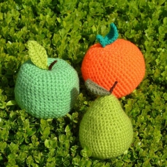 Apple, Pear, Orange amigurumi pattern by The Flying Dutchman Crochet Design
