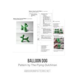 Balloon Dog amigurumi pattern by The Flying Dutchman Crochet Design