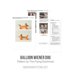 Balloon Wiener Dog amigurumi pattern by The Flying Dutchman Crochet Design