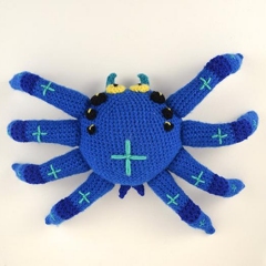 Big Fat Blue Spider! amigurumi by The Flying Dutchman Crochet Design