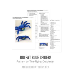 Big Fat Blue Spider! amigurumi pattern by The Flying Dutchman Crochet Design