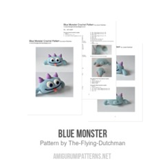 Blue Monster amigurumi pattern by The Flying Dutchman Crochet Design
