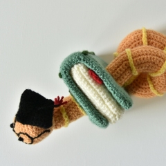 Bookworm amigurumi pattern by The Flying Dutchman Crochet Design