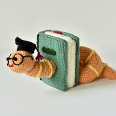 Bookworm amigurumi by The Flying Dutchman Crochet Design