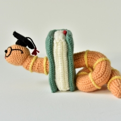 Bookworm amigurumi pattern by The Flying Dutchman Crochet Design