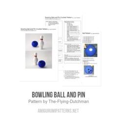 Bowling Ball and Pin amigurumi pattern by The Flying Dutchman Crochet Design