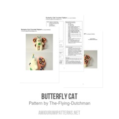 Butterfly Cat amigurumi pattern by The Flying Dutchman Crochet Design