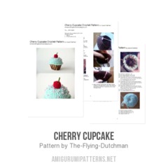 Cherry Cupcake amigurumi pattern by The Flying Dutchman Crochet Design