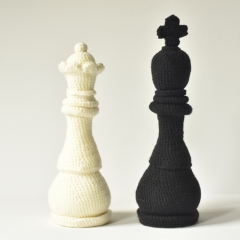 Chess King and Queen amigurumi pattern by The Flying Dutchman Crochet Design