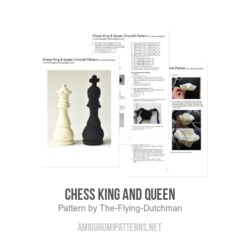 Chess King and Queen amigurumi pattern by The Flying Dutchman Crochet Design
