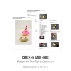 Chicken and Eggs amigurumi pattern by The Flying Dutchman Crochet Design