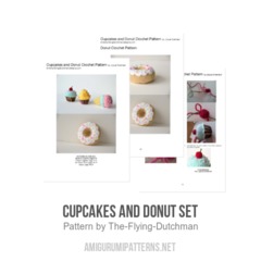 Cupcakes and Donut Set amigurumi pattern by The Flying Dutchman Crochet Design