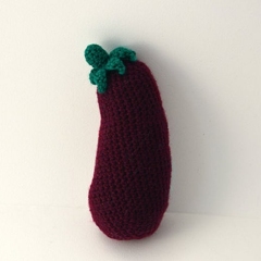 Eggplant amigurumi by The Flying Dutchman Crochet Design