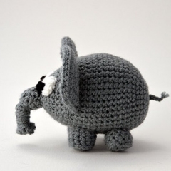 Elephant amigurumi pattern by The Flying Dutchman Crochet Design