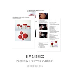 Fly Agarics amigurumi pattern by The Flying Dutchman Crochet Design