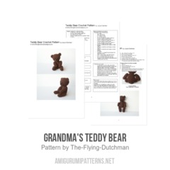 Grandma's Teddy Bear amigurumi pattern by The Flying Dutchman Crochet Design