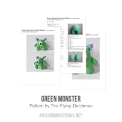 Green Monster amigurumi pattern by The Flying Dutchman Crochet Design